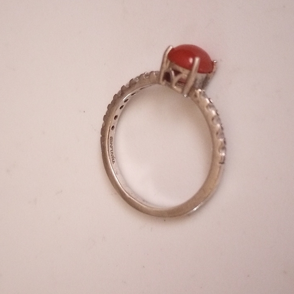 VTG REAL SS Carnelian & Sapphire Ring - Picture 6 of 7